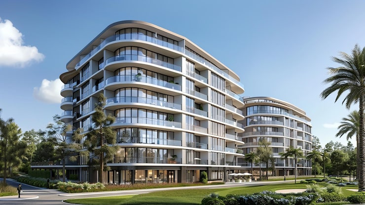 Artist's impression of apartment towers, shown for Brillio at Brigade Valencia