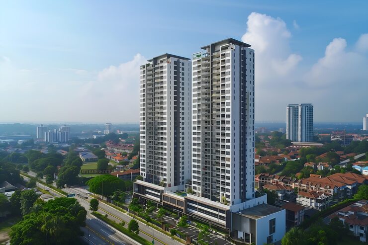 Artist's impression of apartment towers, shown for Beryl tower at Brigade El Dorado