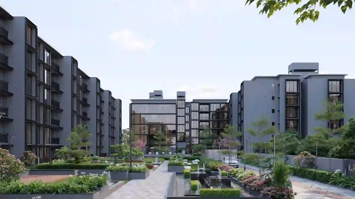 Artist's impression of low-rise homes, shown for Brigade Kanakapura Road