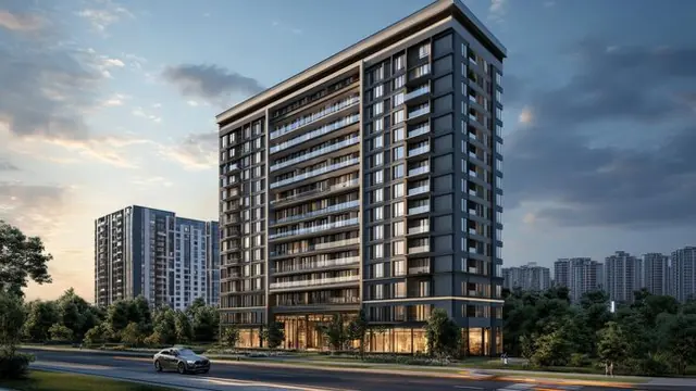 Artist's impression of apartment towers, shown for Brigade Sevilla