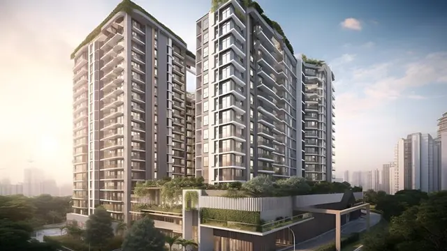 Artist's impression of apartment towers, shown for Ivory Phase 2 at Brigade Orchards