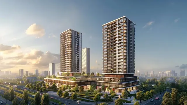 Artist's impression of apartment towers, shown for Brigade Whitefield