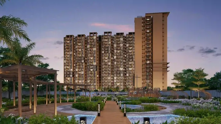 Artist's impression of apartment towers, shown for Brigade Lumina