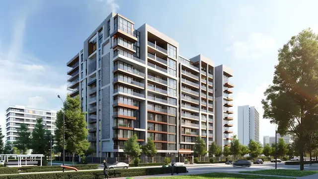 Artist's impression of apartment towers, shown for Brigade Lakecrest