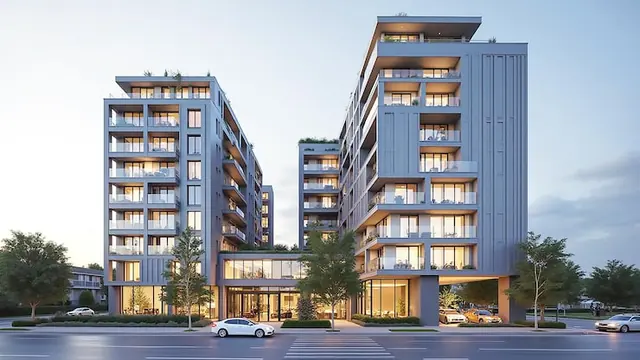 Artist's impression of apartment towers, shown for Brigade Citrine